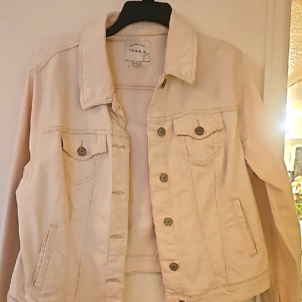 Torrid Women's Light Pink Denim Jacket